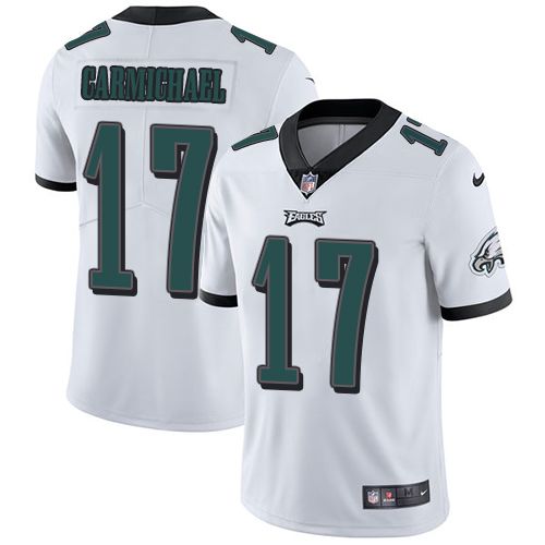 Men Philadelphia Eagles 17 Harold Carmichael Nike White Vapor Limited NFL Jersey